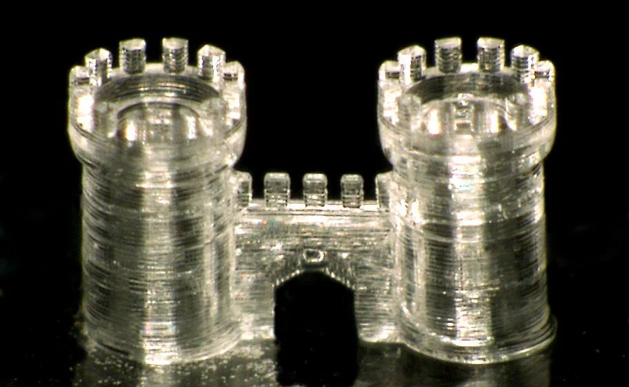 Glas-Gebilde aus dem 3D-Drucker