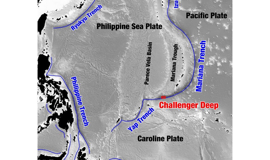 Lage des Challengertiefs