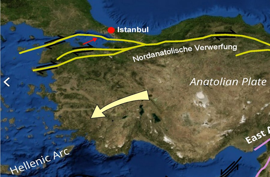 Verwerfungen im Norden der Türkei
